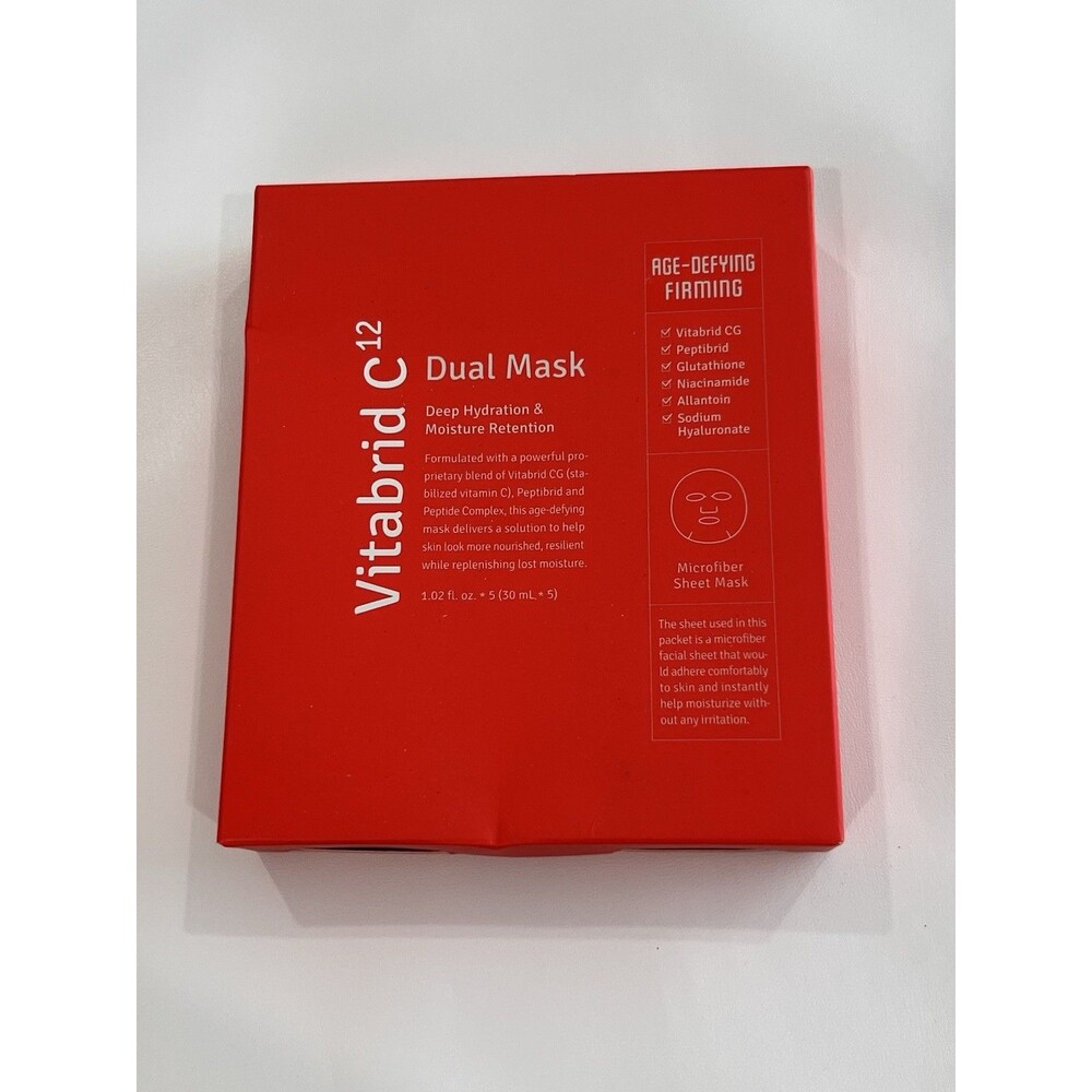 Vitabrid C12, Facial Mask, 5 sheets, Vt. C Serum+ Niacinamid